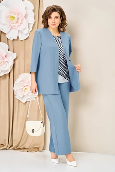 Костюм брючный 1458 светло-голубой VOLNA