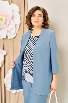 Костюм брючный 1458 светло-голубой VOLNA