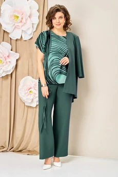 Костюм брючный 1458 темно-мятный VOLNA
