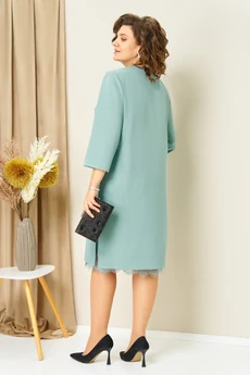 Костюм с платьем 1459 светло-мятный VOLNA