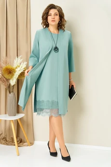 Костюм с платьем 1459 светло-мятный VOLNA