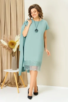 Костюм с платьем 1459 светло-мятный VOLNA