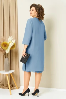 Костюм с платьем 1459 голубой VOLNA