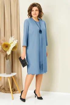 Костюм с платьем 1459 голубой VOLNA