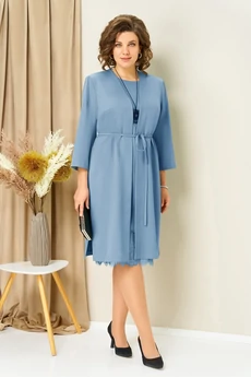 Костюм с платьем 1459 голубой VOLNA