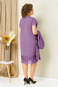 Костюм с платьем 1459 лаванда VOLNA