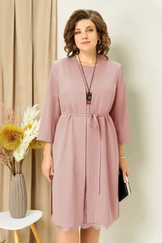 Костюм с платьем 1459 пудрово-розовый VOLNA