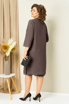 Костюм с платьем 1459 светлый шоколад VOLNA