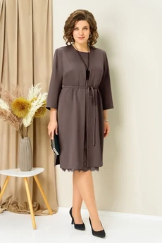 Костюм с платьем 1459 светлый шоколад VOLNA