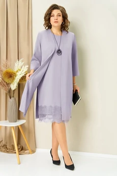 Костюм с платьем 1459 сирень VOLNA