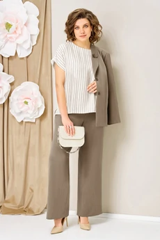 Костюм брючный 1462 бежевый VOLNA