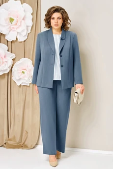 Костюм брючный 1462 голубой джинсовый VOLNA