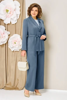 Костюм брючный 1462 голубой джинсовый VOLNA