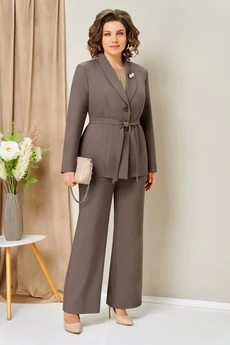 Костюм брючный 1462 капучино бежевый VOLNA