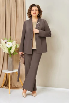 Костюм брючный 1462 капучино бежевый VOLNA