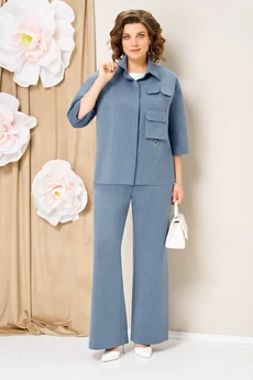 Костюм брючный 1463 голубой VOLNA