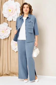 Костюм брючный 1463 голубой VOLNA
