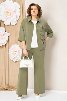 Костюм брючный 1463 олива VOLNA