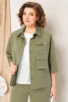 Костюм брючный 1463 олива VOLNA