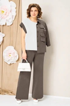 Костюм брючный 1463 светло-коричневый VOLNA