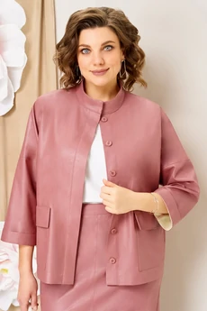 Костюм с юбкой 1464 кораллово-розовый VOLNA