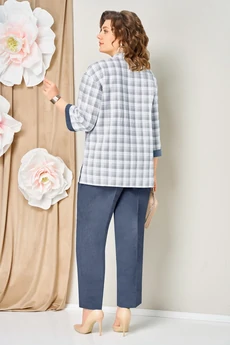 Костюм брючный 1465 голубой джинсовый VOLNA