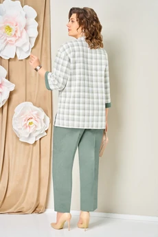 Костюм брючный 1465 светло-зеленый  VOLNA