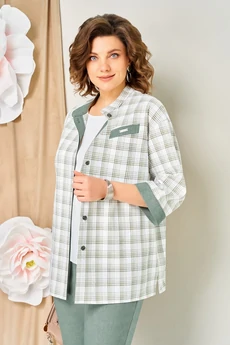 Костюм брючный 1465 светло-зеленый  VOLNA