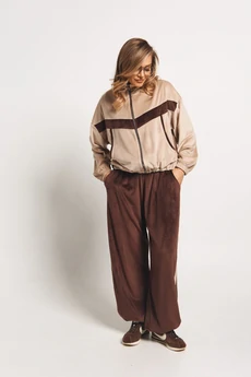 Спортивный костюм 2449 молочный+шоколад VeritaModa