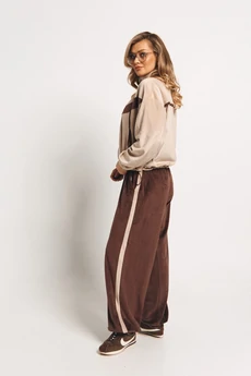 Спортивный костюм 2449 молочный+шоколад VeritaModa