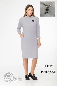 Платье 1117 серый VeritaModa