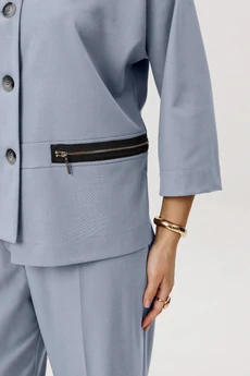 Костюм брючный 2440 серо-голубой VeritaModa