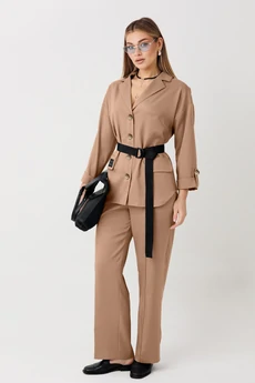 Костюм брючный 2443 песочный VeritaModa