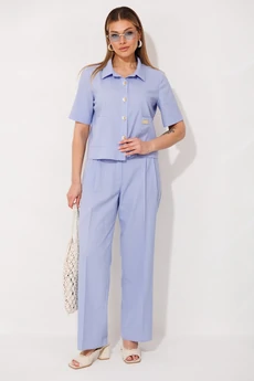 Костюм брючный 2458 голубой VeritaModa