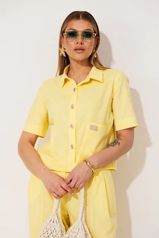 Костюм брючный 2458 желтый VeritaModa