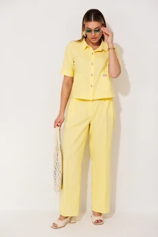 Костюм брючный 2458 желтый VeritaModa