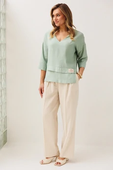 Костюм брючный 2465 мята VeritaModa