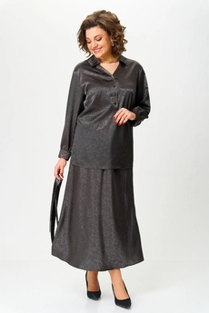 Костюм с юбкой 650 графит Via-mod