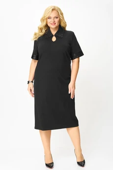 Костюм с платьем 668 черный Via-mod