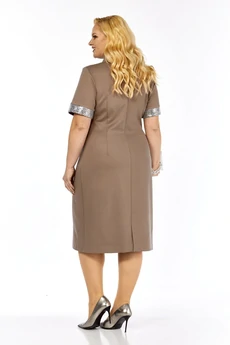 Костюм с платьем 668 бежевый Via-mod
