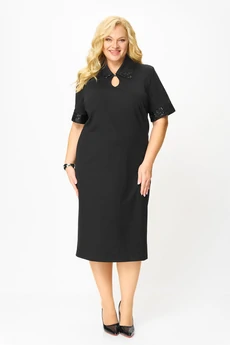 Костюм с платьем 668 черный Via-mod