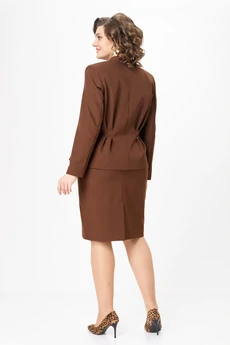 Костюм с юбкой 1055 шоколад Vilena