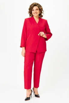 Костюм брючный 1092 красный Vilena