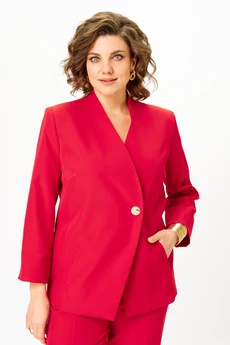 Костюм брючный 1092 красный Vilena