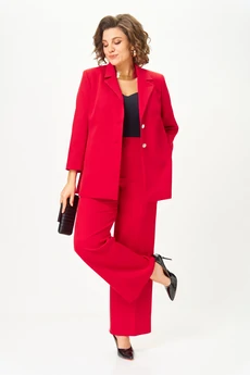 Костюм брючный 1094 красный Vilena