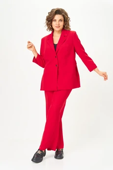 Костюм брючный 1094 красный Vilena
