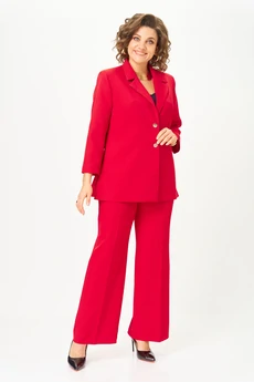 Костюм брючный 1094 красный Vilena