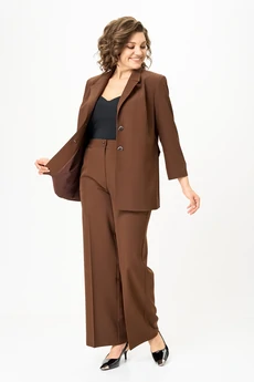 Костюм брючный 1094 молочный шоколад Vilena