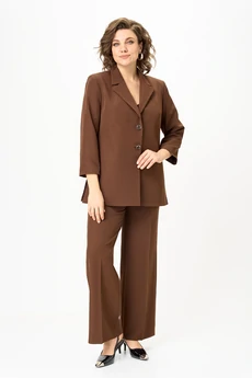 Костюм брючный 1094 молочный шоколад Vilena