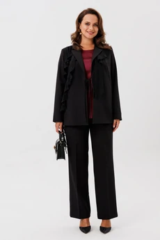 Костюм брючный 1121 черный + винный Vilena